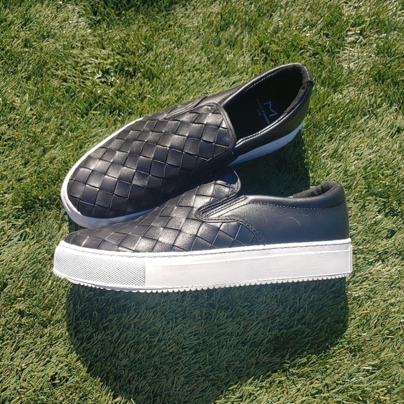 Marc Fisher Calla leather Woven Slip On Sneakers - Picture 3 of 5